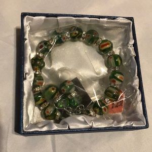 Matching bracelet and earrings set